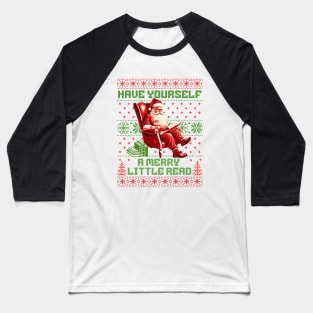 Christmas Reading Lover Baseball T-Shirt